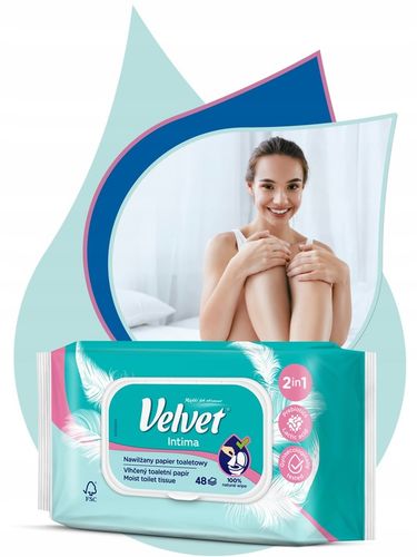 Velvet papier toaletowy nawilżany INTIMA 16 szt na Arena.pl