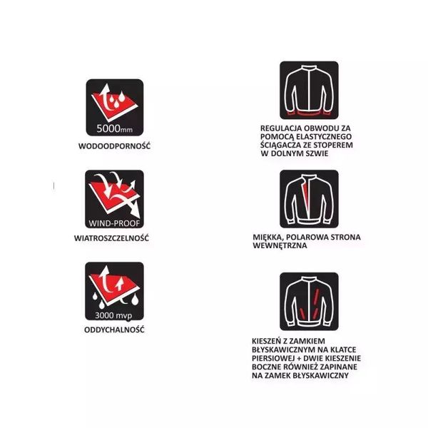 KURTKA SOFTSHELL DEDRA BH6KS-S ROZMIAR S, 96% POLIESTER + 4% ELASTAN zdjęcie 5