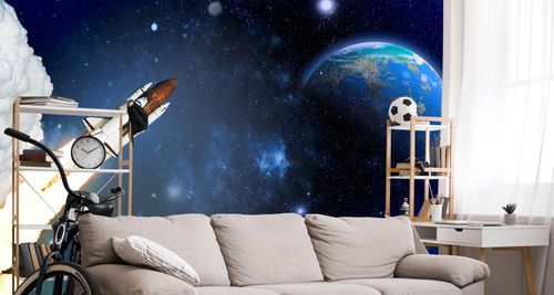 Fototapeta RAKIETA Ziemia Planeta Kosmos Gwiazdy 270cm x 180cm na Arena.pl
