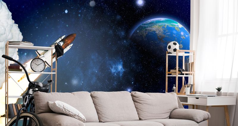 Fototapeta RAKIETA Ziemia Planeta Kosmos Gwiazdy 270cm x 180cm zdjęcie 7