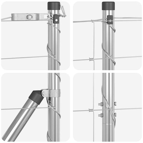 Ogrodzenie pastwiskowe Srebrny 100 x 0.8 m Stal galwanizowana na Arena.pl