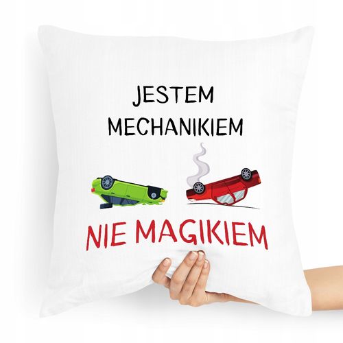 Poduszka Prezent Dla Mechanika Jestem Mechanikiem Z Nadrukiem Ze Zdjęciem na Arena.pl