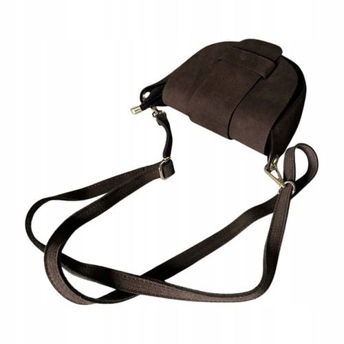 Czekoladowa torebka zamszowa podkówka brązowa włoska listonoszka zamszowa na Arena.pl