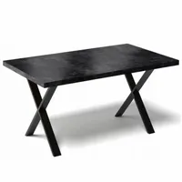 STÓŁ DO KUCHNI JADALNI SALONU METALOWE NOGI X LOFT 100x60CM BETON CIEMNY