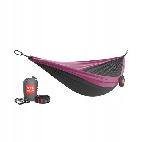 Hamak Grand Trunk Double Delux Parachute Nylon + Straps charcoal/magenta na Arena.pl