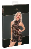 noir sukienka tiulowa xl z kwiatowym wzorem i owalnym dekoltem