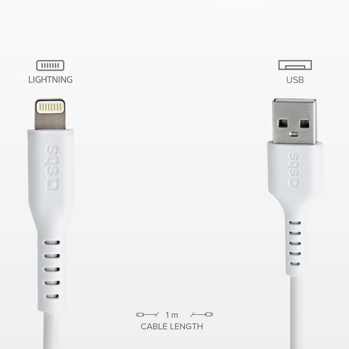 kabel przewód usb-a - iphone lightning - biały na Arena.pl