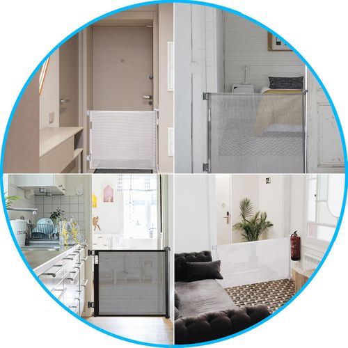 Rozsuwana bramka zabezpieczająca z zamkiem 150cm dla dzieci i psów Wodondog na Arena.pl