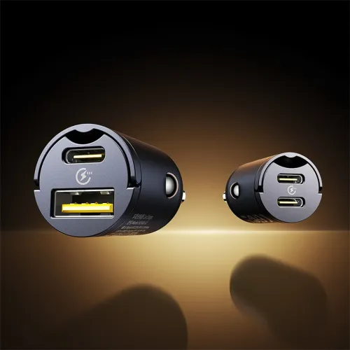 ładowarka samochodowa baseus tiny star 30w usb-a usb-c - czarna na Arena.pl