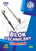 blok techniczny a4/10k biały 170g astra a'10 2594