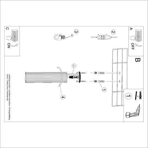 Plafon KARBON 30 biały na Arena.pl