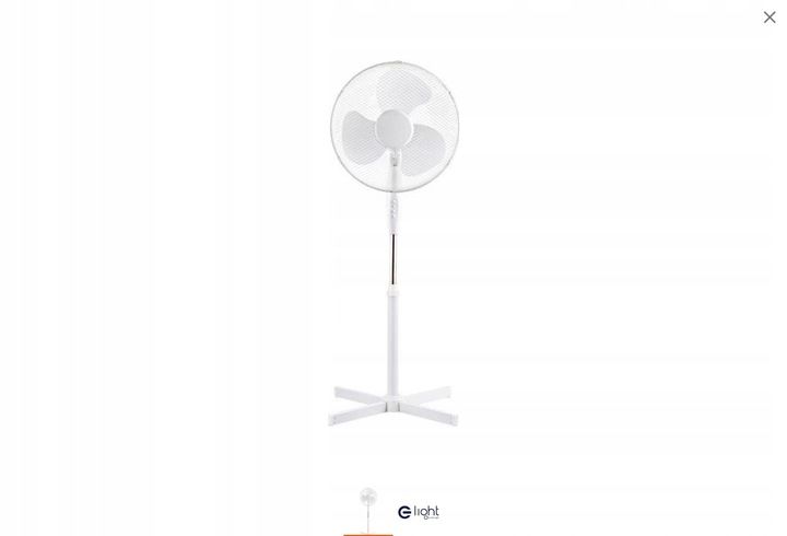 Wentylator podłogowy Milagro 16'' biały zdjęcie 2