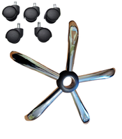 Podstawa chrom do fotela obrotowego pięcionóg podstawa fotela + kółka