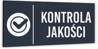 Tabliczka na drzwi KONTROLA JAKOŚCI Aluminium ATRACYTOWA Nadruk UV