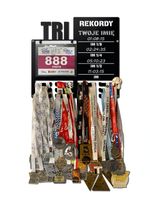 Wieszak na medale i numery startowe REKORDY TRIATHLON  twoje imię 346.1