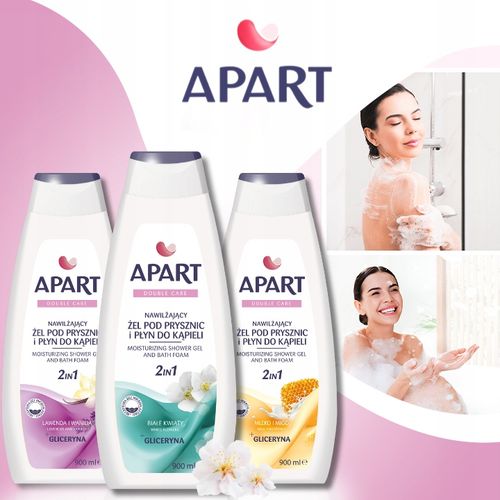 Apart nawilżający żel pod prysznic i Płyn do kąpieli 2w1 MIX Zestaw na Arena.pl