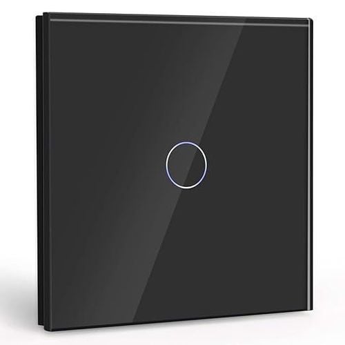 Gniazdko i włącznik szklany ścienny czarne na Arena.pl