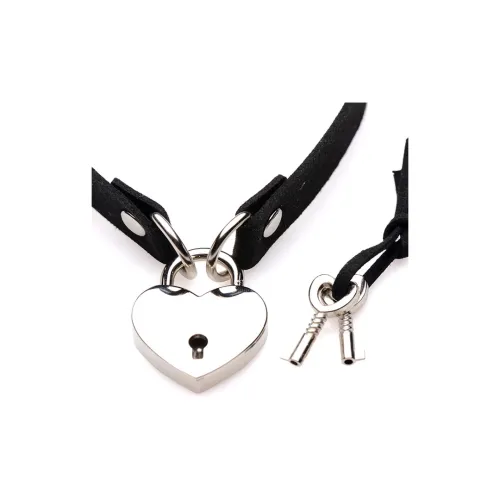 xr brands choker locking heart z zamkiem serce, czarny, regulowany na Arena.pl