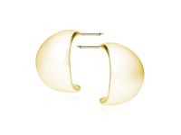 POZŁACANE SREBRNE KOLCZYKI OTWARTE KÓŁKA ŁEZKI