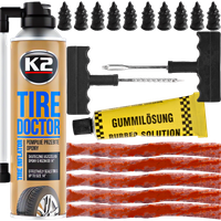 Zestaw Do Naprawy Opon Kół Naprawczy Sznurki Wkręty K2 TIRE Uszczelniacz