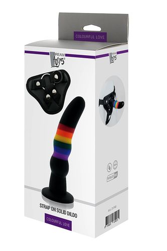 colourful love strap on solid dildo na Arena.pl