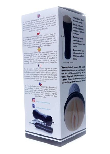 Sztuczna Pochwa Z Wibracjami Masturbator Latarka zdjęcie 13