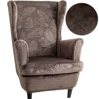 POKROWIEC NA FOTEL USZAK WELUR TŁOCZONY LIŚCIE