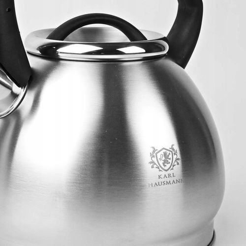 CZAJNIK na GAZ CZAJNIK z GWIZDKIEM POKRYWĄ 3L STAL INDUKCJA SREBRNY na Arena.pl