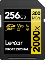 Lexar SDXC Pro 2000X UHS-II U3 R300/W260 (V90) 256GB