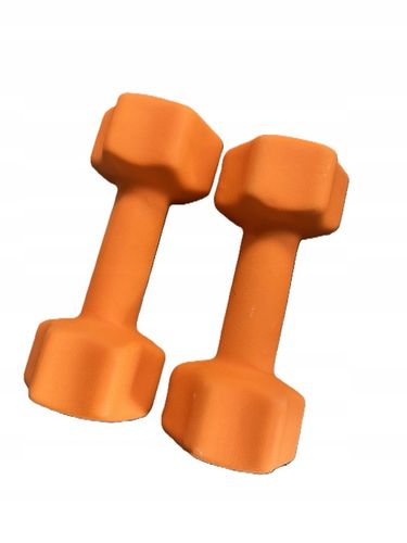 Hantle Zestaw 12KG żeliwo w gumie pomarańczowe 2 X 6kg PROMIC na Arena.pl