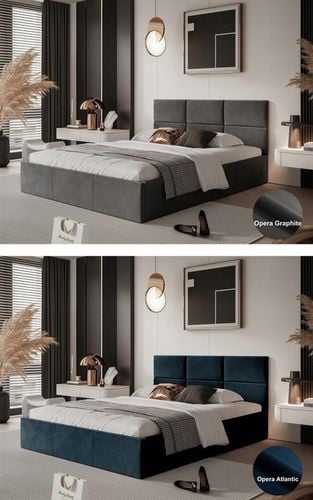 ŁOŻKO TAPICEROWANE PORTO Z PODNOSZONYM STELAŻEM POJEMNIKIEM POŚCIEL 180x200 na Arena.pl