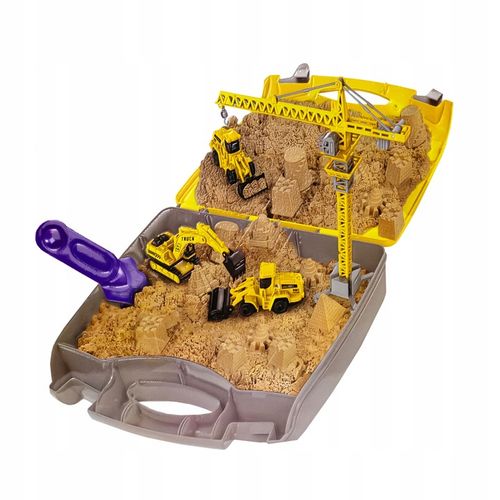 PIASEK KINETYCZNY POJAZDY BUDOWLANE DUŻY ZESTAW XXL DLA DZIECI PIASKOWNICA na Arena.pl