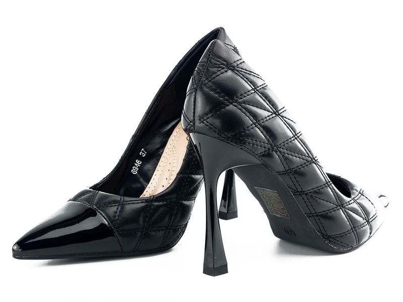 Czarne matowe szpilki damskie 40 zdjęcie 6