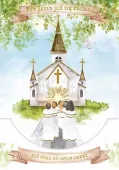 Karnet B6 Z Kieszonką Komunia. Kościół