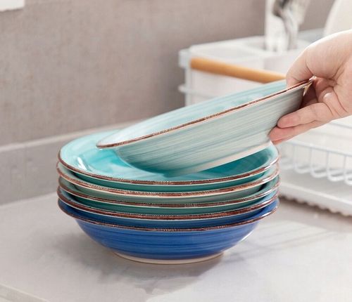 Serwis obiadowy na 6 osób zestaw talerzy ceramicznych AZURE AURA 6 os 18 el na Arena.pl