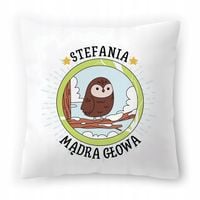 Poduszka Biała 40X40 Cm Dla Stefanii Córki Dziecka Z Nadrukiem Ze Zdjęciem