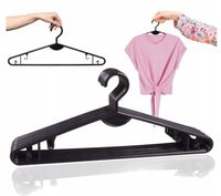 WIESZAKI NA UBRANIA ODZIEŻ UBRANIOWE ODZIEŻOWE UNIWERSALNE CZARNE 50