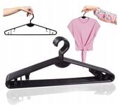 WIESZAKI NA UBRANIA ODZIEŻ UBRANIOWE ODZIEŻOWE UNIWERSALNE CZARNE 50