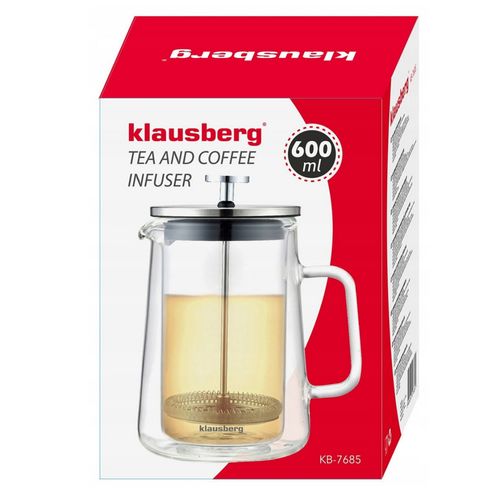 zaparzacz tłokowy do kawy/herbaty termiczny 600ml klausberg kb-7685 na Arena.pl