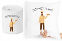 Dla Piekarza Zestaw Poduszka + Skarbonka Prezent Z Nadrukiem Ze Zdjęciem