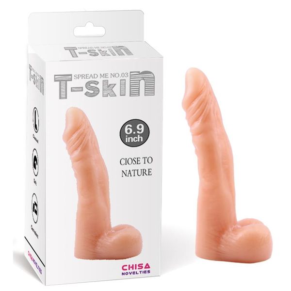 Dildo T-Skin Spread Me 17,7Cm Chisa zdjęcie 1