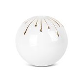 Świecznik dekoracyjny kula LUIS 15X15X13 biały + złoty