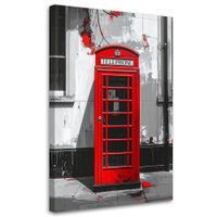 Obraz do salonu sypialni jadalni biura hotelu, Londyn Czerwona