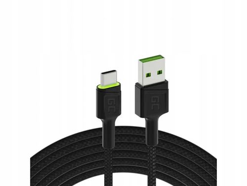Kabel Green Cell USB - USB typ C 1,2 m czarny na Arena.pl