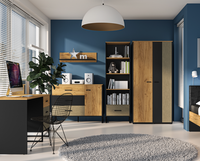 Zestaw Mebli Młodzieżowych 2 Craft Złoty + Czarny + Stal Premium COLLEN ML