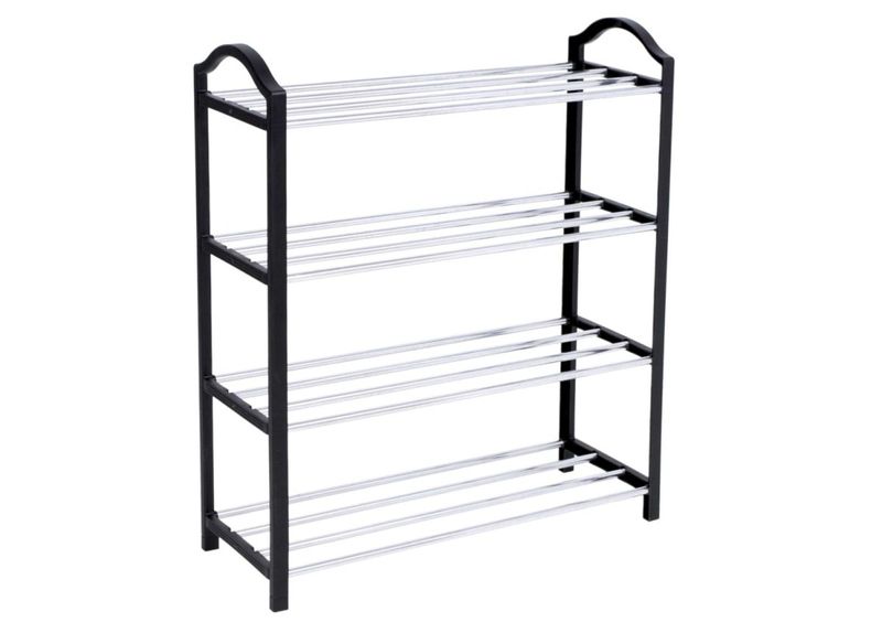 Półka na buty NOLA czarno-srebrna zdjęcie 1