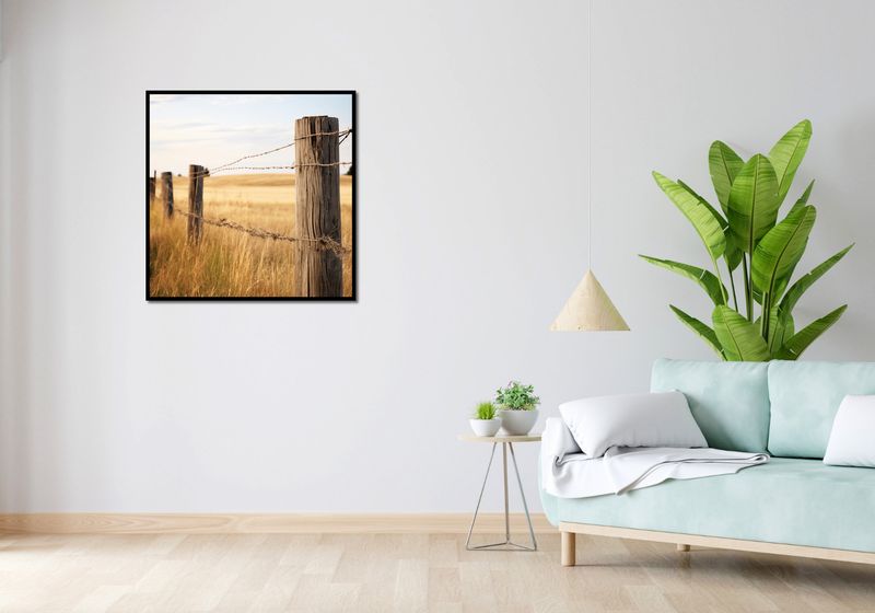 Plakat 80x80cm Płot na Polu zdjęcie 4