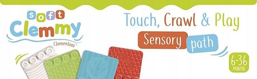 CLEMMY ŚCIEŻKA SENSORYCZNA Mięciutka mata + pachnące klocki, dla maluszka na Arena.pl