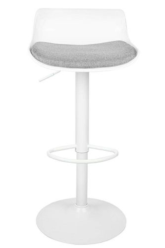 Obrotowe krzesełko hoker Snap Bar Tap z oparciem białe na Arena.pl