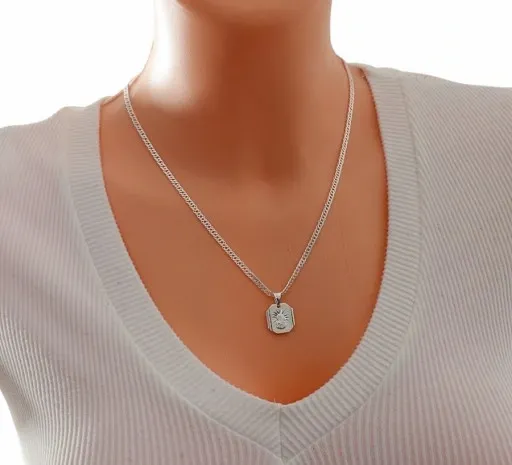 Łańcuszek Srebrny Rombo 3,00 mm z Medalikiem pr 925 Grawer Gratis zdjęcie 12